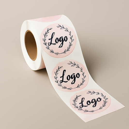 Beautique Goals - Simple 2" 'Your Logo' Creation Self-Adhesive Round Stickers